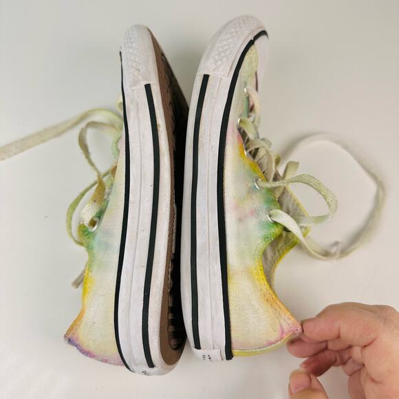 Converse All Star Chuck Taylor Youth Size 2 Multi Tie Dye Canvas Sneaker Shoes - Picture 8 of 8